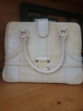 THE FIND Croc Embossed Yellow Satchel